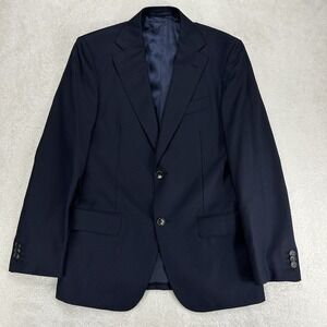 Suitsupply Brescia Slim Fit Suit 48 Black Pinstripe VBC Super 110's Wool 38R Men